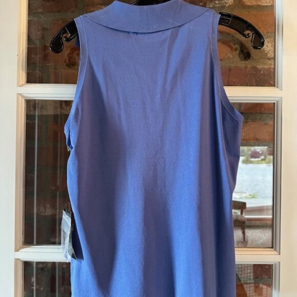 ETCETERA NWT Blue Sleeveless Tank Size L - Picture 2 of 4